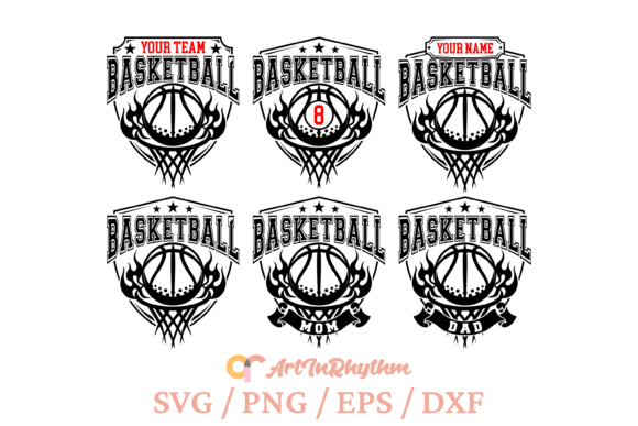 Basketball Split Monogram Svg Bundle: Graphics for T-Shirt Designs