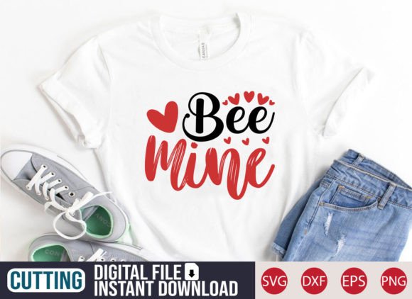 Bee Mine SVG Craft: Graphics and T-Shirt Designs