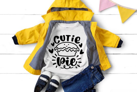 Cutie Pie SVG Kids T-Shirt Design: Graphics for Crafts