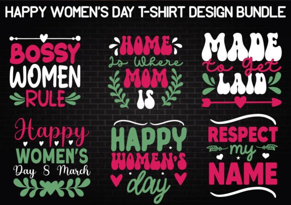 Happy Women's Day T-Shirt Design Bundle