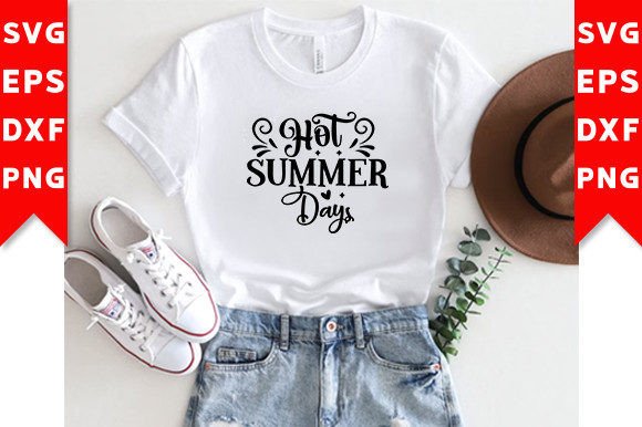 Hot Summer Days SVG Craft for T-Shirt Graphics