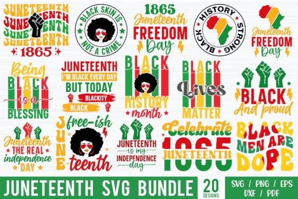 Juneteenth SVG Bundle for Graphics and T-Shirt Designs