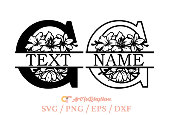 Letter G Split Monogram Svg for T-Shirt Designs