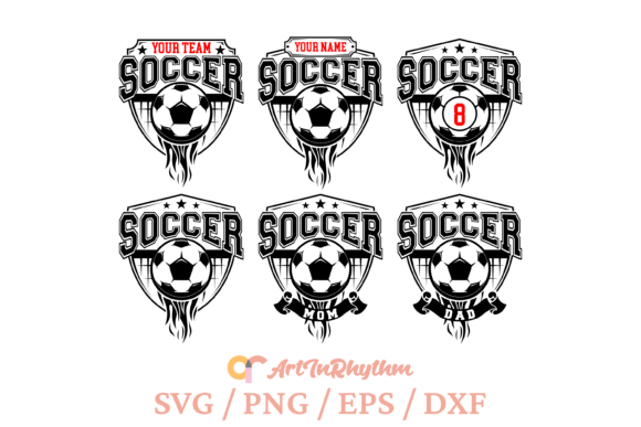 Soccer Split Monogram Svg Bundle