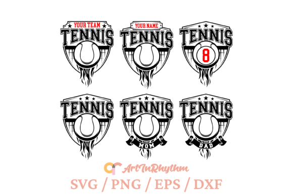 Tennis Split Monogram Svg Bundle
